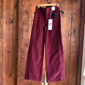 Celebrity Pink Womens Corduroy Pants in Rich Burgundy
